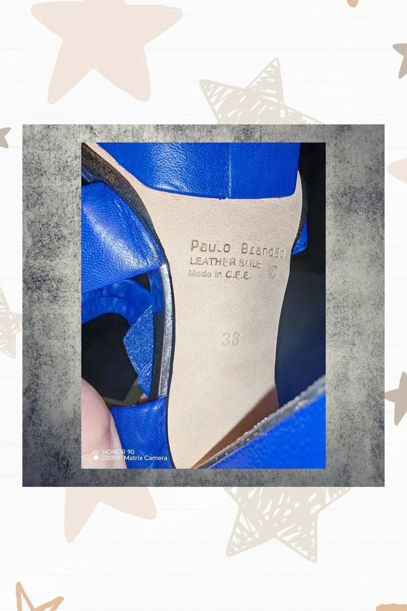 Blue leather sandals Paulo Brandão – photo 7